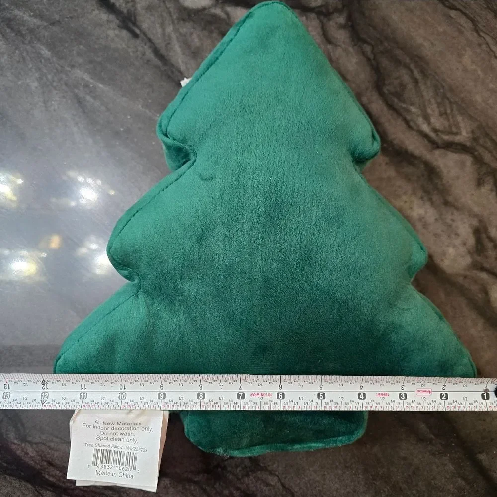 Holiday Time Green Holiday Pillows with Christmas Tree Design